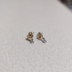 ストーン·リング付きピアス