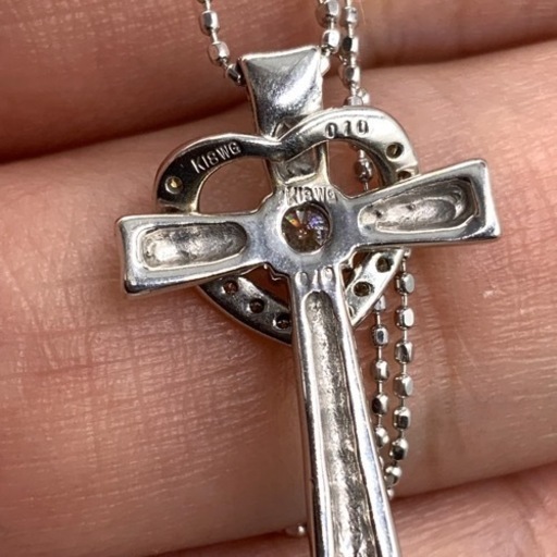 売り切れました。K18WG 18金　ホワイトゴールド　ダイヤモンド　ネックレス　3.1g