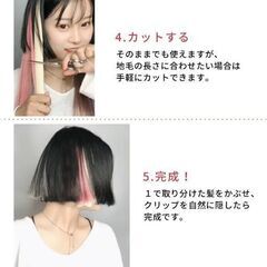 ワンタッチエクステ②（新品）ボルドー×パープルの画像