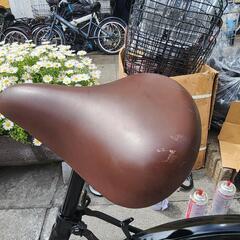 折りたたみ自転車　丸石　２０インチ　６変速　カゴ　付き　黒　配達可能の画像