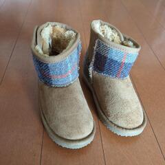 ハリスツイード　ブーツ　18センチ　ムートン　アグ