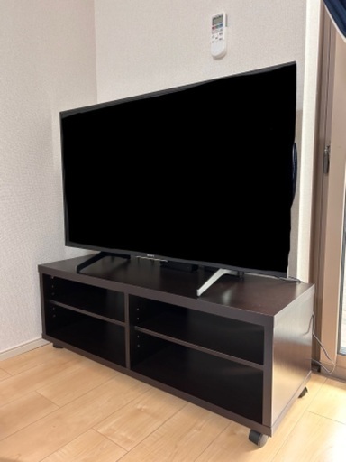 ニトリ　キャスター付きテレビ台　ダークブラウン