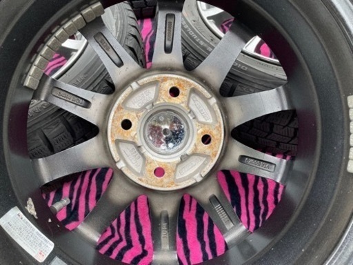 ?社外14アルミホイール&スタッドレスタイヤ4本セット‼️155/65R14⭐️14×4.5J⭐️10本スポーク‼️軽四??
