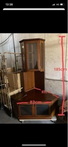 コーナーテレビボード　収納家具