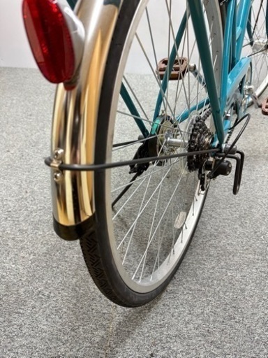 【46】美品　自転車 変速6段　オートライト