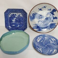 【G331】大皿/4枚セット/明治時代/骨董品/時代物/現代物/...