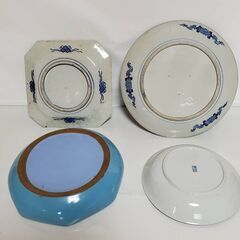 【G331】大皿/4枚セット/明治時代/骨董品/時代物/現代物/直径約30㎝の画像