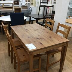 ★ジモティ割あり★ イケア　IKEA 4人掛けダイニングセット  W118×D74×H74 クリーニング済み SJ5462