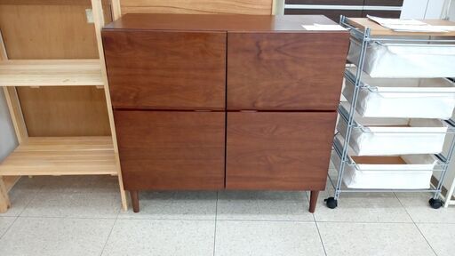 ★ジモティ割あり★  収納箱 ブラウン H84.5×D40×W90 クリーニング済み TJ5384