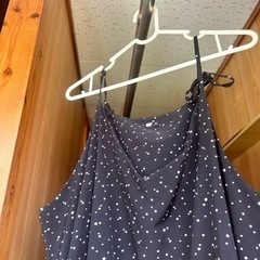 キャミワンピース　黒水玉　3L マタニティにもの画像