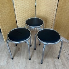【引取】丸椅子 3脚セット の画像