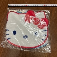 キティ顔型ハンドタオル