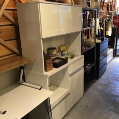 大川家具 キッチンボード　キッチンカウンター　収納家具 食器棚、キッチン収納