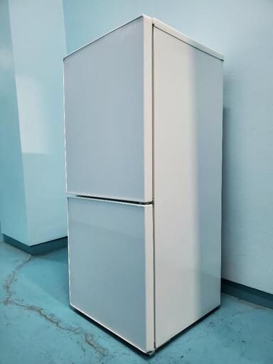 値下げ激安早い者勝ち❗【分解清掃済みでキレイ】お洒落なガラスパネル扉の2ドア冷蔵庫ホワイト