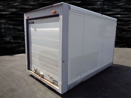 トラックコンテナ 箱 3240x1880x2000 シャッター式 アルミバン 冷凍冷蔵 保冷 倉庫 物置 ガレージ コンテナハウス 愛媛より