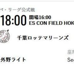 4/19(金)日本ハムファイターズvs千葉ロッテマリーンズ＠エス...
