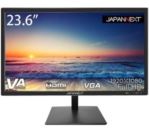 23.6型 モニタ フルHD ディスプレイ 1920x1080 HDMI VGA ブラック スピーカー非搭載パソコン 周辺機器