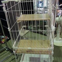 【お取引中】194【美品】猫ゲージ　2段　キャットゲージの画像