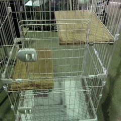 【お取引中】194【美品】猫ゲージ　2段　キャットゲージの画像