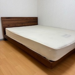 【決】＼最終お値下げ／家具 ベッド ダブルワイドベッド 【早い者勝ち】