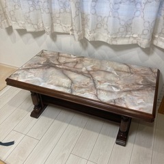 カリモク　大理石調　テーブル　　