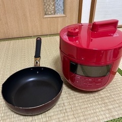 siroca圧力鍋 フライパンセットの画像