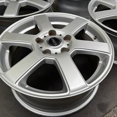 H418-2）ブリヂストン16インチアルミ中古4本セット！6.5J-16+54の画像