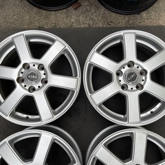 H418-2）ブリヂストン16インチアルミ中古4本セット！6.5J-16+54の画像