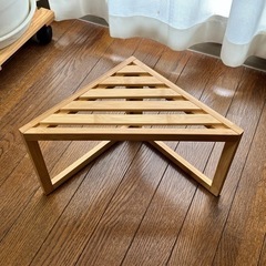 無印良品／竹材コーナーラック1段の画像
