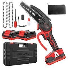 KUZUPRO 6インチチェーンソー 充電式 電動チェーンソー ...