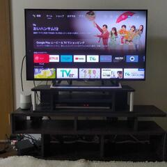 【決まりました】アンドロイドテレビ、テレビ台とちょい足しラック　...