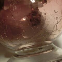 ★琉球ガラス、★綺麗花付き、★ひび模様です（琉球ガラスの特徴です）、デカンタ、👉★お問い合わせ前にプロフィールを必読ですの画像