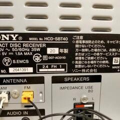 【20%OFF!】美品　2020年製 SONY コンポ ホワイト　ソニーの画像