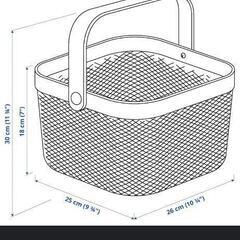 【最終値下げ】IKEA RISATORP リーサトルプバスケット グレーベージュ イケア 二個セットの画像