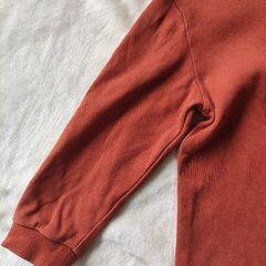 無印良品　ハイネック フライス編みハイネック長袖90 Ｔシャツ えんじの画像