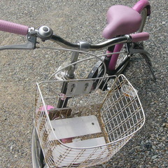 子供 自転車 20インチ   ブラック＆ピンクの画像