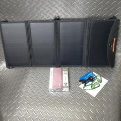 ①【太陽光発電】ソーラー充電　ソーラーパネル　バッテリーセット　...