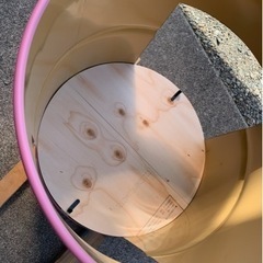 ドラム缶 テーブル 収納付きの画像