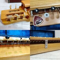 美品/大正琴/琴伝流/敷島/弦楽器/和楽器/ハードケース付き/総桐/長さ約70cm/重さ約1.3kg/E0DP0121の画像