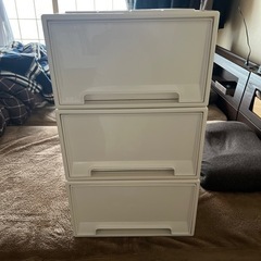 美品⭐︎三個セット天馬ホワイト収納ケース３個セット