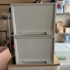 美品⭐︎２個セット天馬ホワイト収納ケース