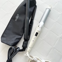 サロニア2wayコテアイロン、ストレートアイロンセット 