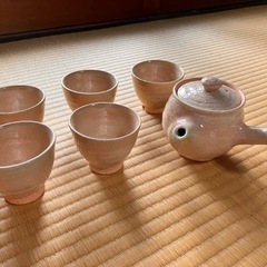 陶磁器　萩焼　急須湯呑5客セット