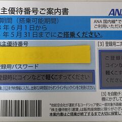 ANA株主優待券1枚