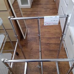 ★ジモティ割あり★  ハンガーラック シルバー H89～122×D46×W62～105 クリーニング済み MT1070の画像