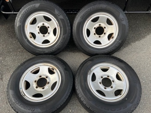 195/80R15 107/105ハイエースブリヂストン夏タイヤ TOPYスチールホイール 車検対応品