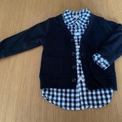 プティマイン　チェックシャツ　100の画像