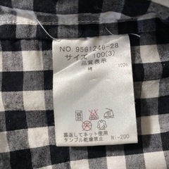 プティマイン　チェックシャツ　100の画像