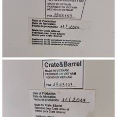 【愛品倶楽部柏店】Crate&Barrel/クレイト＆バレル 円形テーブル2点SET の画像