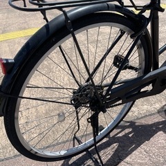【都内/千葉市引取】自転車27インチ カゴ/鍵/ライト付の画像
